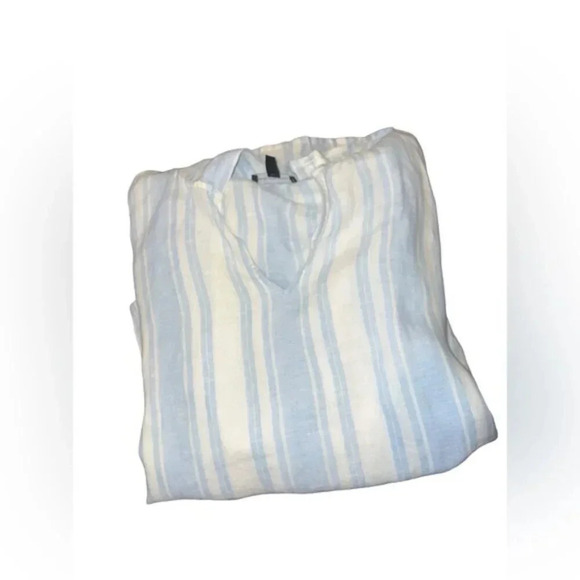 Saks Fit Avenue Hooded Long Sleeve Blouse 100% Linen | Size Small - Picture 4 of 4